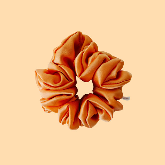 gumki do włosów Gumka jedwabna, scrunchie, frotka słodka morelka MAXI
