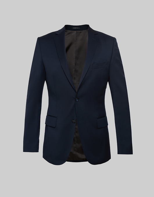 marynarki męskie Garnitur męski canelli granatowy slim fit