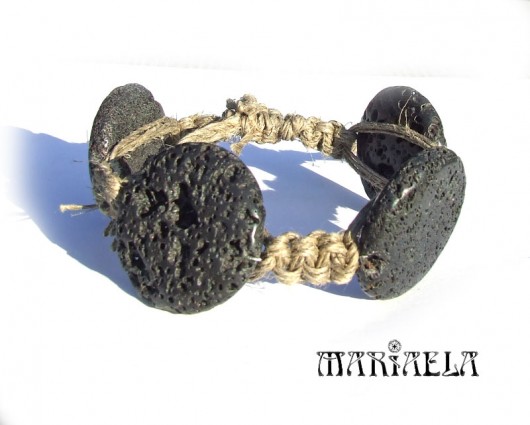 LAWA WULKANICZNA ekologiczna bransoleta MARIAELA