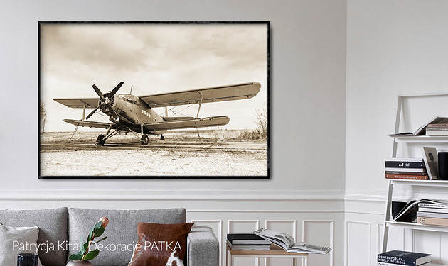 obrazy Old airplane - Ddekoracja ścienna