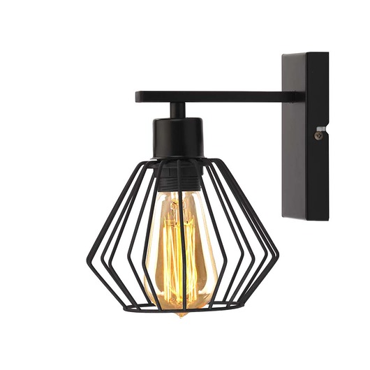 Druciany kinkiet w kolorze czarnym FRESNO LOFT lampy loftowe LYSNE LOFT