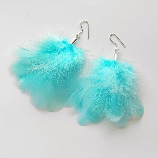 kolczyki z piórami PIÓRKO kolczyki