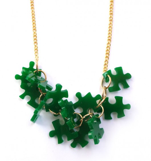 PuzzLove DeLuxe/ necklace S / zielony Monika Roth