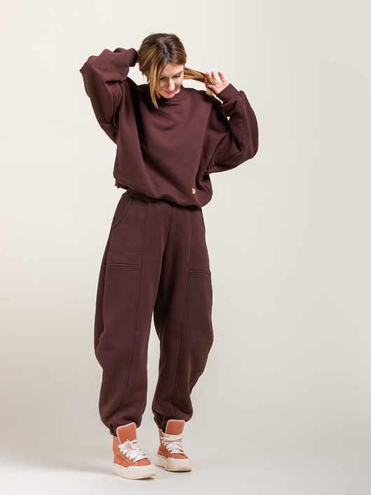 komplety damskie Hot Chocolate - czekoladowy komplet dresowy basic