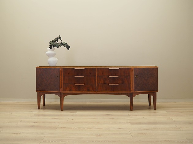 komody Sideboard orzechowy, duński design, lata 60, produkcja: Dania