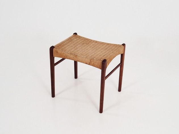 pufy do siedzenia Podnóżek palisandrowy, duński design, lata 70, produkcja: Dania
