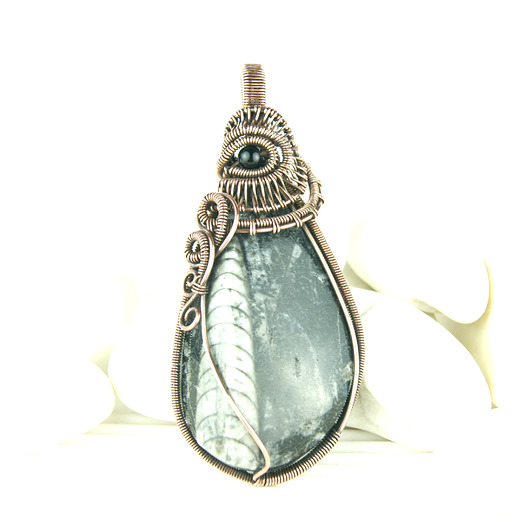 wisiory Orthoceras wisior wire wrapping