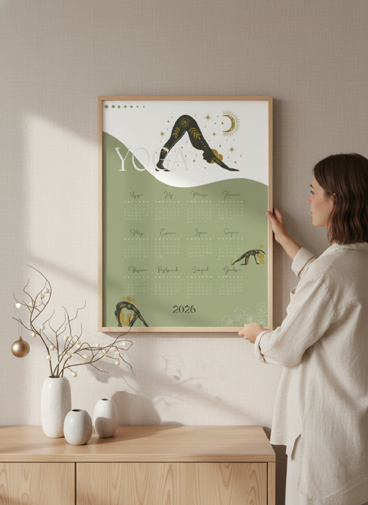 plakaty Plakat Kalendarz 2026 'Yoga is my life'