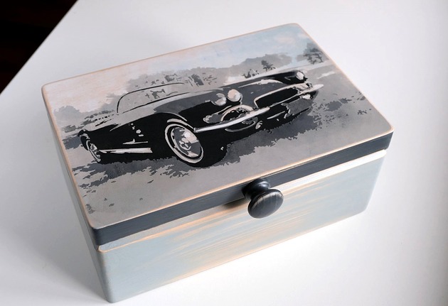 skrzynki, kufry i pudła Kufer Retro car