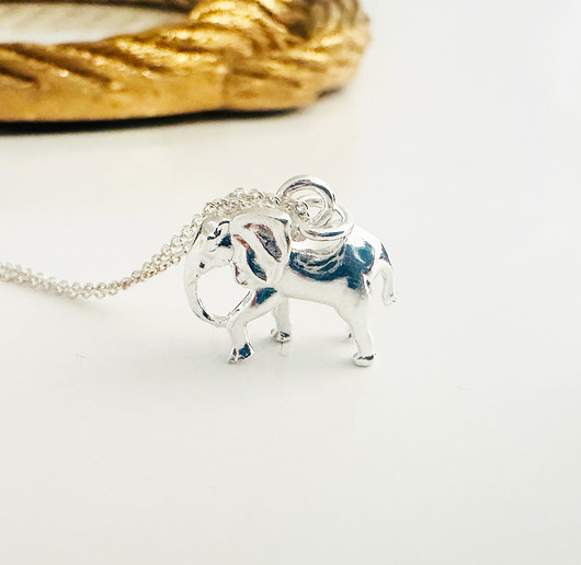 srebrne naszyjniki Naszyjnik ze słonikiem, srebrny słoń zawieszka