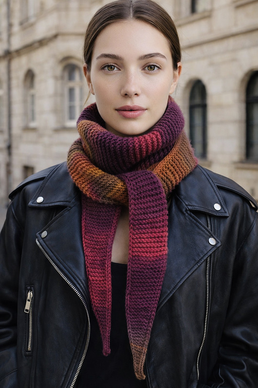 szale damskie Ręcznie robiony duży ciepły miękki szalik komin Sophie vegan