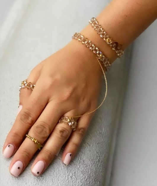 bransoletki złote Bransoletka z pierścionkiem Shining Crystal