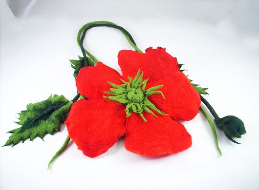 Poppy : Jedwabnofilcowa Torebka filcant