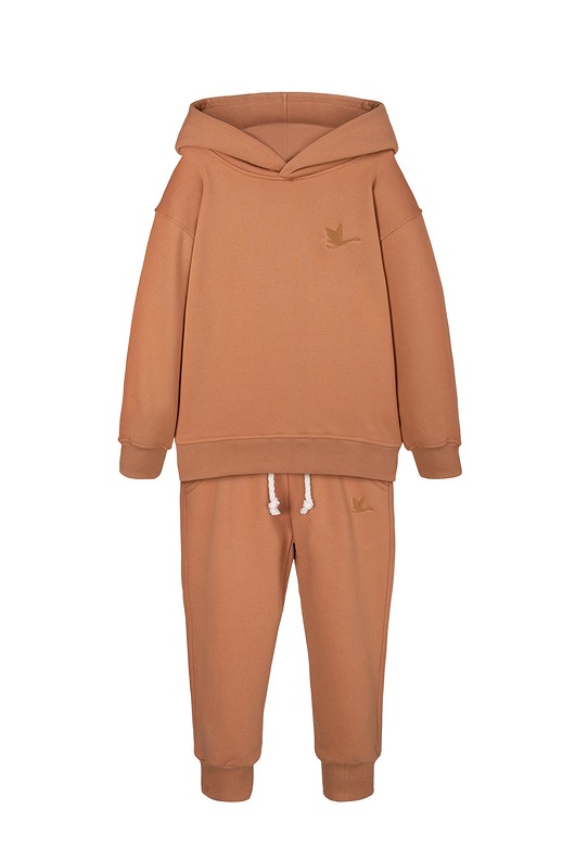 bluzy dla chłopców Dres Hoodie karmel