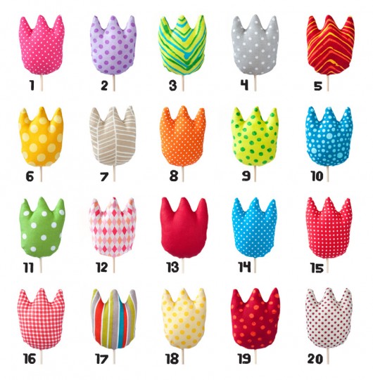 Wielkanoc - inne Tulipany na patyku