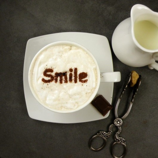 Smile - szablon do kawy SunflowerForHome