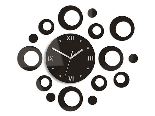 Zegar ścienny  Wenge RING PIĘKNY 55CM  ModernClock