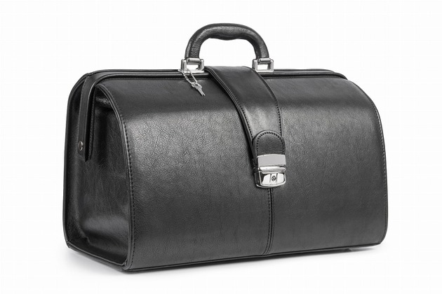 torby i nerki męskie Czarny elegancki kufer lekarski skórzany medyczny PK7 VOOC