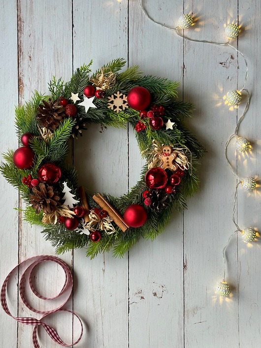 wianki bożonarodzeniowe Wianek na Boże Narodzenie, świąteczny wielosezonowy wianek