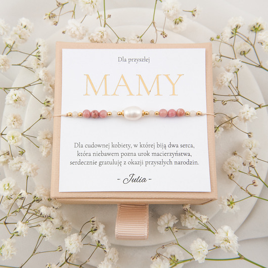 bransoletki z kamieni naturalnych Bransoletka dla przyszłej mamy