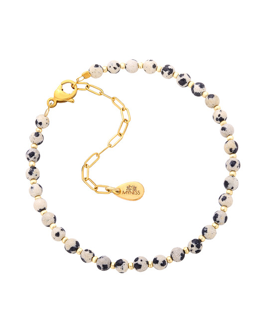 bransoletki z kamieni naturalnych Bransoletka z kamieni naturalnych - jaspis dalmatyński "dalmatyńczyk"