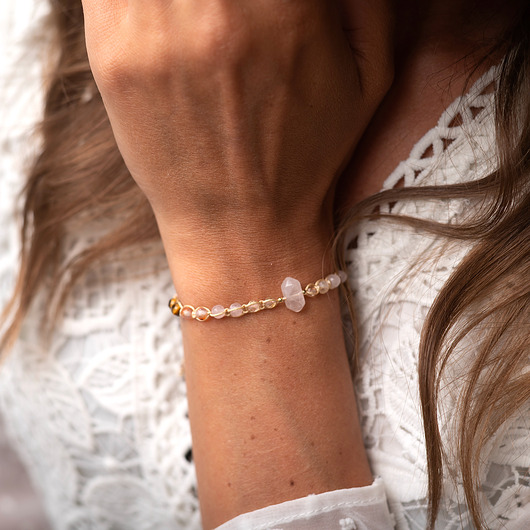 bransoletki na sznurku Twój Talizman MIŁOŚCI z Kwarcem Różowym