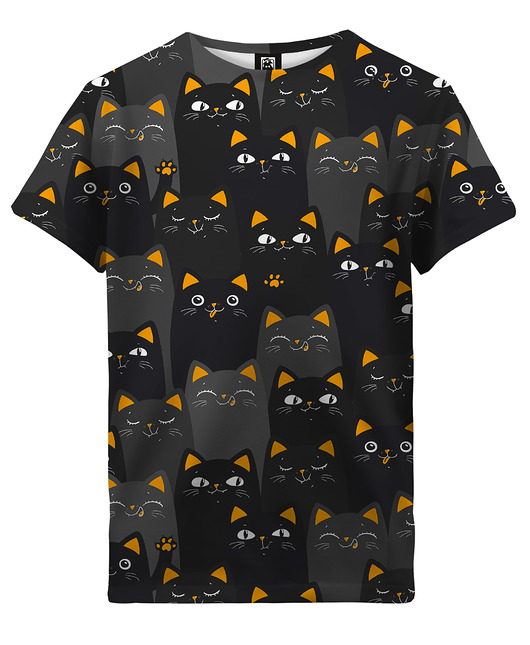 t-shirty dla chłopców T-shirt Boy DR.CROW Cats Orange
