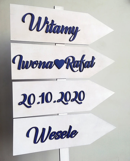 Biały Drogowskaz Granat + gratis JJ Studio