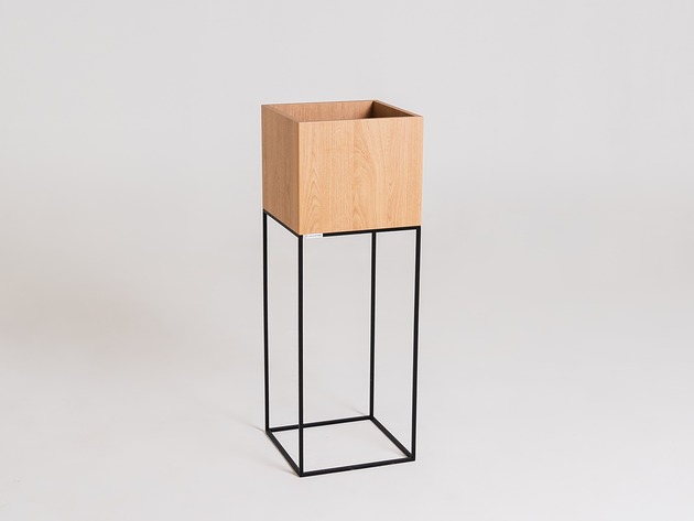 doniczki Donica PALMUS METAL 100 cm - dąb