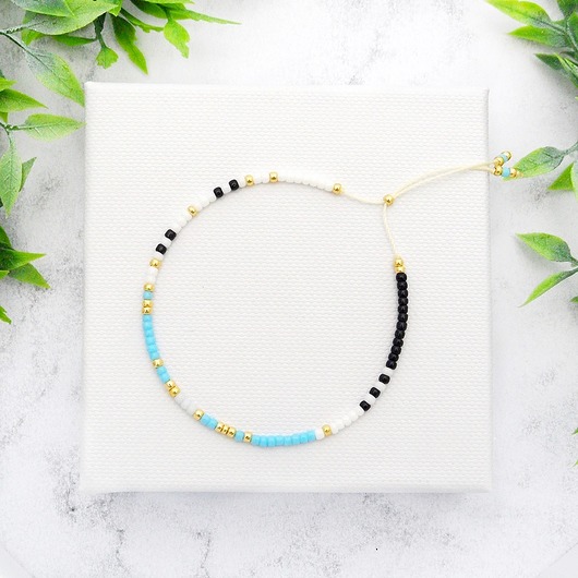  Bransoletka Minimal Dots - Light Blue Ilovehandmade