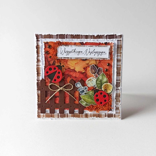 kartki scrapbooking Jesienna Kartka Okolicznościowa: Wszystkiego Najlepszego