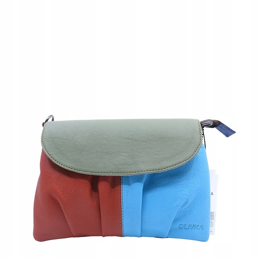 torby na ramię Kopertówka skórzana unikatowa torebka damska handmade upcycling OLIVKA