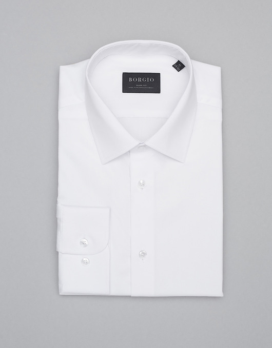 koszule męskie Koszula męska  00308 dł. rękaw biały slim fit 164/170 35