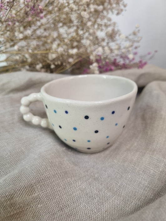 kubki Filiżanka ceramiczna KROPECZKI