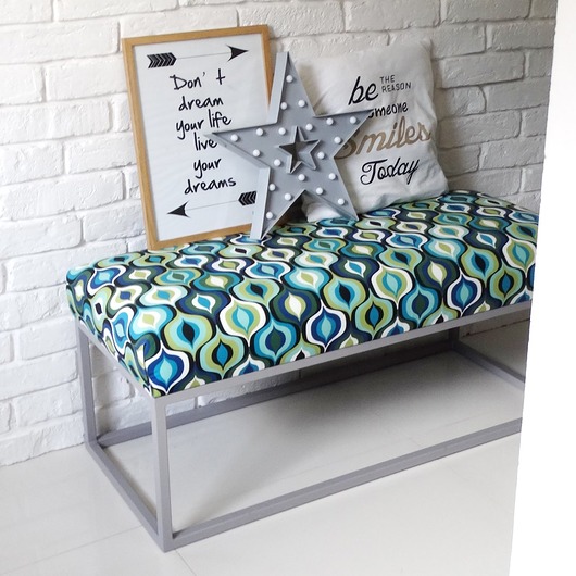 ławki Siedzisko LOFT ławka pikowana metal ławeczka