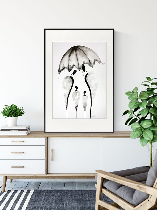grafika 50X70 cm wykonana ręcznie, plakat Krystyna Siwek Art