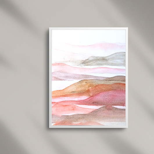 obrazy Akwarela Górski pejzaż oryginalny obraz 300g A3 30x40 cm