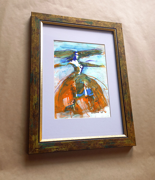 obrazy Kumoszka 6 - akwarela 16x24 cm unikat