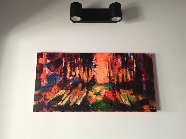obrazy Obraz na zamówienie kupującego - abstrakcyjny pejzaż - 30 x 60 cm
