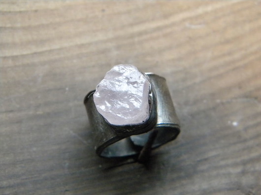 Roman Ancient Ring ;) kwarc różowy  Beata Trotter