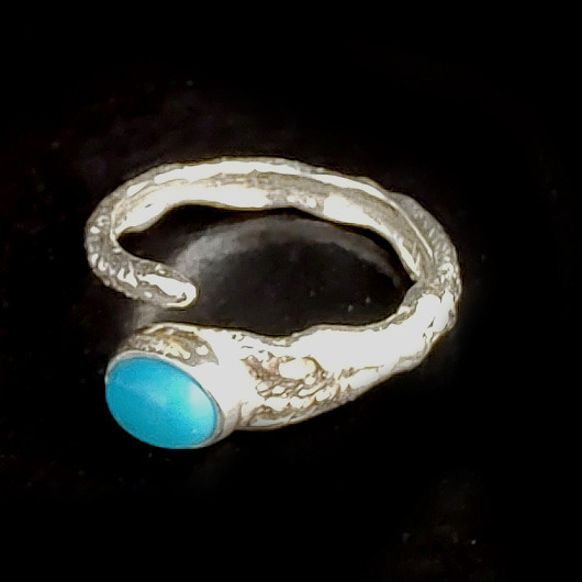 pierścionki srebrne Pierścionek Regulowany z turkusem w srebrze