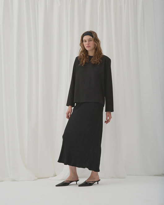 spódnice midi Spódnica Melody black jackard