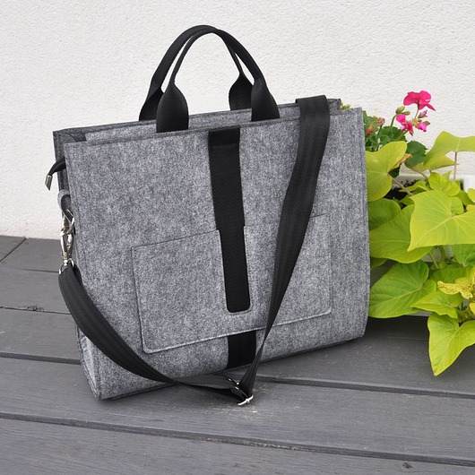 torby XXL Designerska torba z filcu - szara