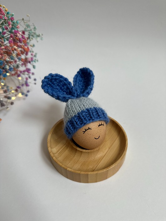 ozdoby wielkanocne Czapeczka z uszami zająca na jajka wielkanocne - 1 szt.