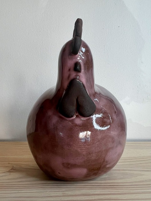 figurki i rzeźby Kura brązowo-różowa