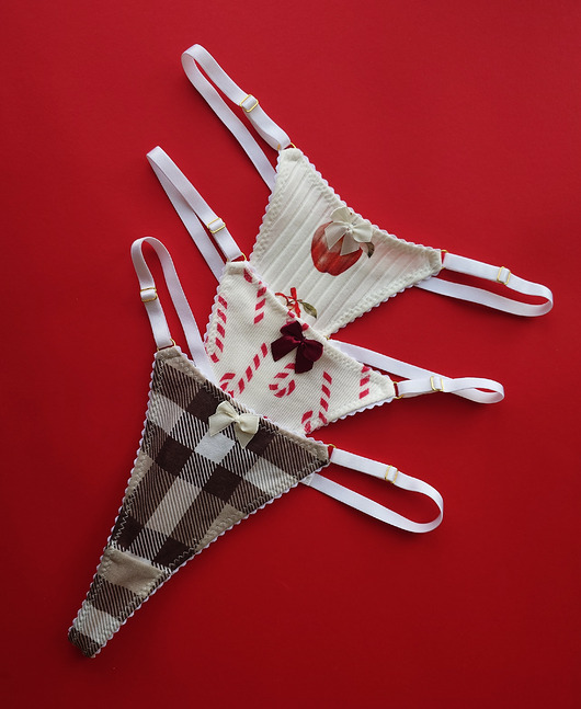 majtki damskie Jingle Kiss (zestaw stringów)