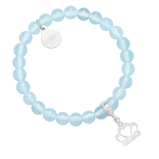 Błękitna bransoletka z koroną kryształ Swarovski SOTHO