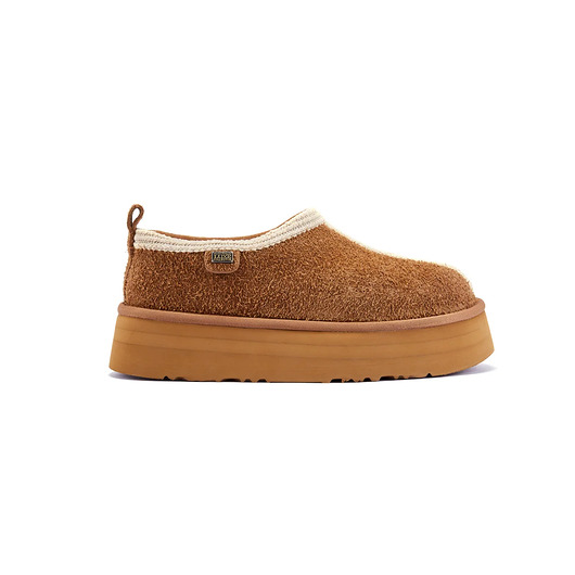 półbuty damskie Outback Platform Shoes Nordske Trim CHESTNUT