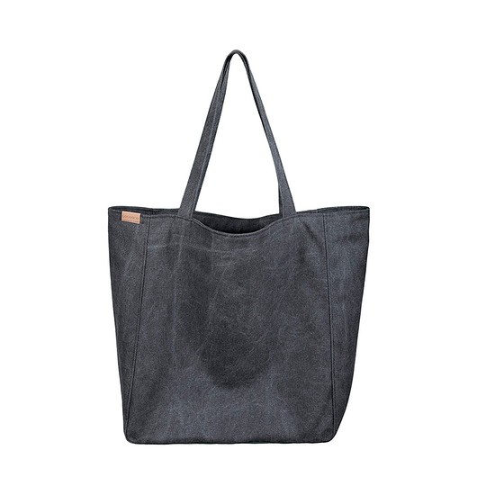 Lazy bag torba czarna na zamek / vegan / eco hairoo
