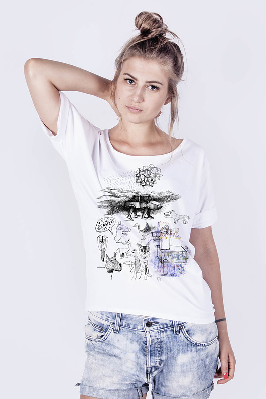 T-shirt damski `szkic' dziendobry